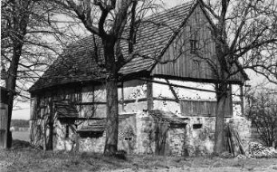 Kodersdorf-Wiesa. Windmühlengehöft Hartmann, leerstehendes Wohnhaus