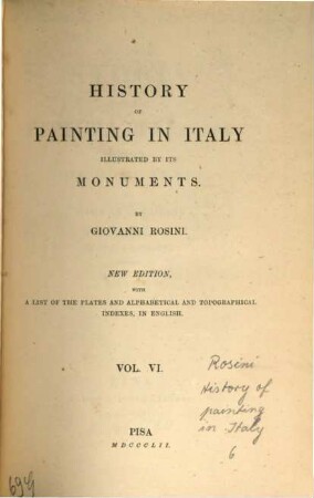 Storia della pittura italiana esposta coi monumenti, Tomo VI