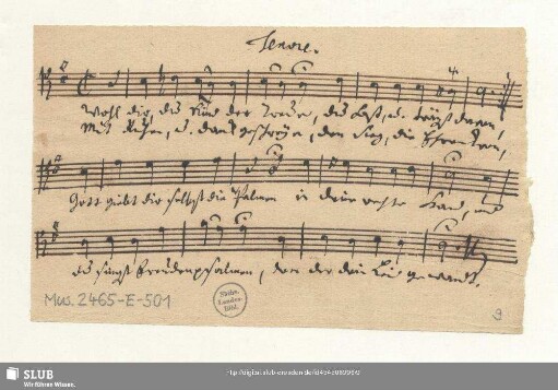 Tenore. [nur Choral]