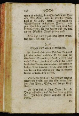 §. 8. Segen über einen Sterbenden.