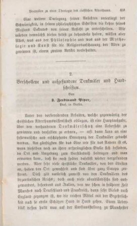 459-503 Verschollene und aufgefundene Denkmäler und Handschriften