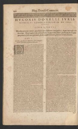 Liber Quartus. De rebus externis tum iis ...