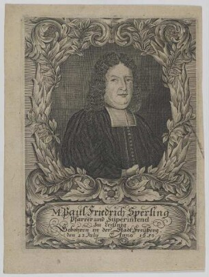 Bildnis des Paul Friedrich Sperling