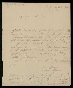 Brief von Louis Spohr an Carl Pfeiffer