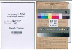 Entnazifizierung Theodor Bausch , geb. 22.11.1899 (Kaufmann)