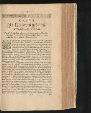 Casus Mit Lossawen gehalten/ in Magdeburgischen Güttern. ... Anno 1559.