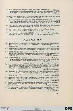 Alte Waffen (Nr. 670-697)