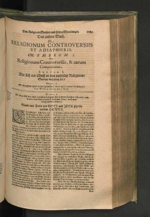 Das andere Buch. De Religionum Controversiis et Adiaphoris.