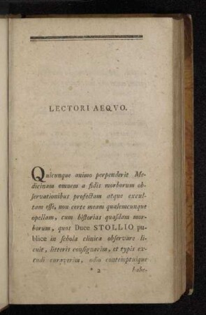 Lectori Aequo.