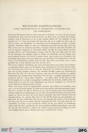 Weltliche Darstellungen (Tiere, Vorzeichnungen zu Bilddrucken, Studienblätter und Verwandtes)
