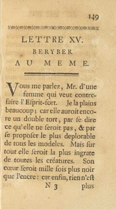 Lettre XV. Beryber Au Meme.
