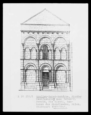 Saint-Estèphe in Roullet-Saint-Estèphe: Aufriss der Westfassade