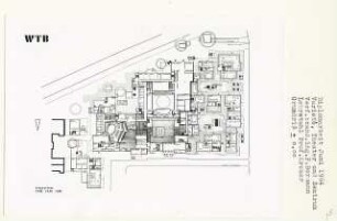 Varieté, Theater, Zentrum (Diplomarbeit bei Willy Kreuer): Grundriss Erdgeschoss 0.00, + 0.30 und + 0.60