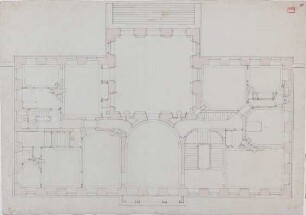 Entwurf eines Palastes - Grundriss des Hauptgeschosses