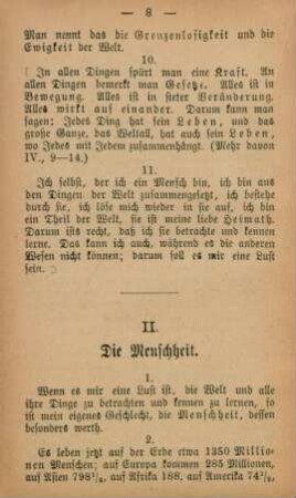 II. Die Menschheit