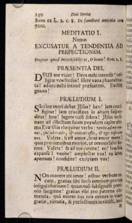 150-159, Diei Tertiae Meditatio I