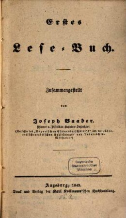 Erstes Lese-Buch