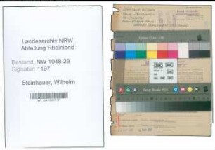 Entnazifizierung Wilhelm Steinhauer , geb. 06.02.1898 (Beamter)