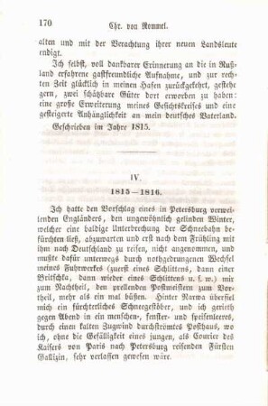 IV. 1815 - 1816.