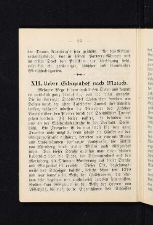 XII. Ueber Gibitzenhof nach Maiach.
