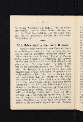 XII. Ueber Gibitzenhof nach Maiach.
