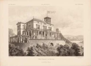 Villa Belmonte, Walluf: Perspektivische Ansicht (aus: Architektonisches Skizzenbuch, H. 138/3, 1876)