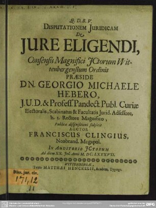 De jure eligendi