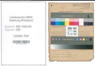 Entnazifizierung Karl Leesker , geb. 23.03.1904 (Vermessungstechniker)