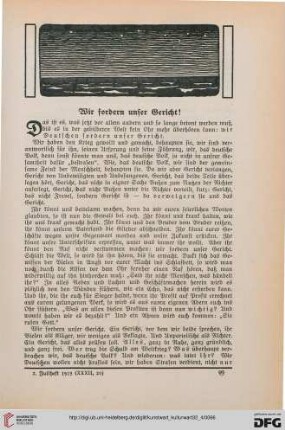 32: Wir fordern unser Gericht!