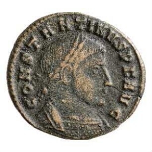Münze, Follis, Aes 2, 312 - 313 n. Chr.