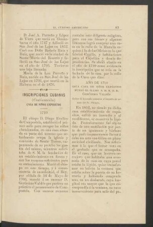 Inscripciones cubanas - (Continuación) : Casa de niños expositos