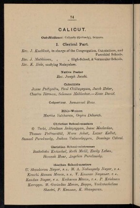74-81, Calicut (with out-stations Collandy / Quilandy, Beypore)