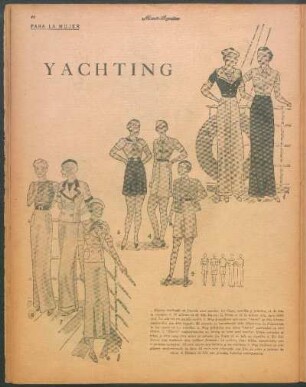 Yachting [Dibujos] : Para la mujer