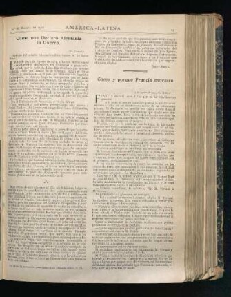 Como y porque Francia moviliza : [Artículo de "Le Matin", 3° de Agosto de 1914.]