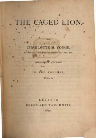 The caged Lion. 1