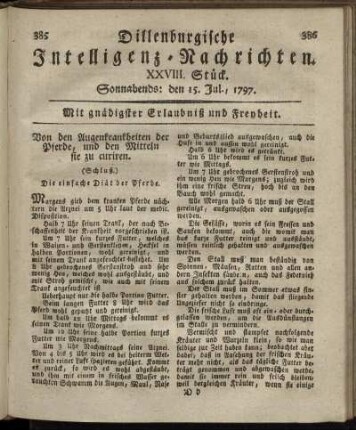XXVIII.Stück. Sonnabends: den 15. Jul. 1797.