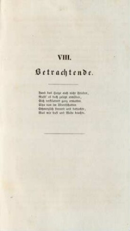 VIII. Betrachtende