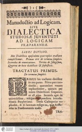 TRACTUS PRIMUS. De termino simplici.