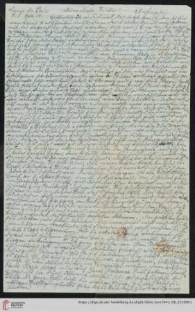 Korrespondenz von Alice und Ludwig Klein: Brief von Alice Klein an Kurt Klein, Irmgard Ehrlich und Max Klein