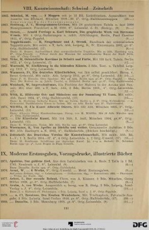 IX. Moderne Erstausgaben, Vorzugsdrucke, illustrierte Bücher (Nr. 1975-2300)