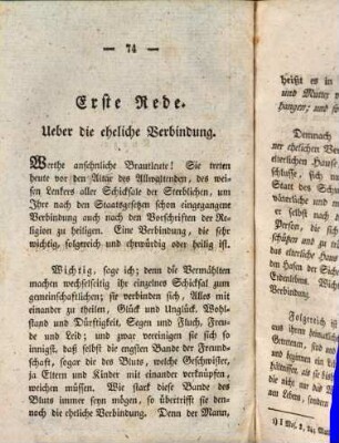 Kurze Anreden bei der Einsegnung christlicher Brautleute