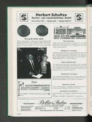 Ehrung für Walter Hanik