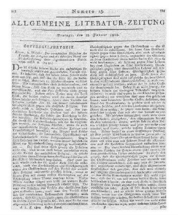 Die vornehmsten Ursachen des Verfalls der Religion, und die sichersten Mittel zur Wiederherstellung ihrer eigenthümlichen Würde. Zeitz 1798