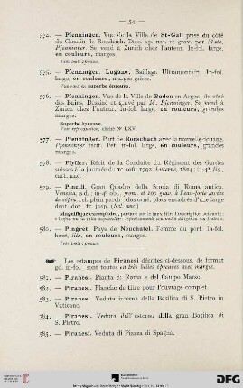 Les estampes de Piranesi (Nr. 581-603)