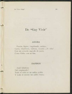 De "gay vivir"