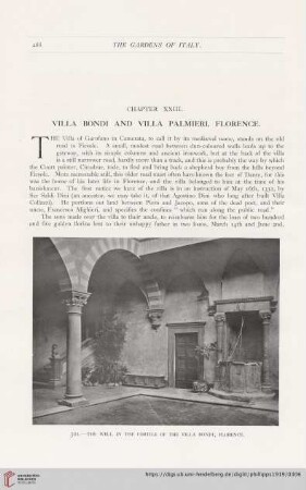 Chapter XXIII: Villa Bondi and Villa Palmieri, Florence