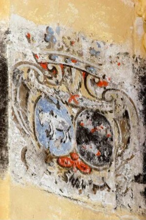 Frankreich. Poitou Charentes. Maritime. Retaud. Eglise Saint Trojan. 12 Jahrhundert. Totenband. Detail