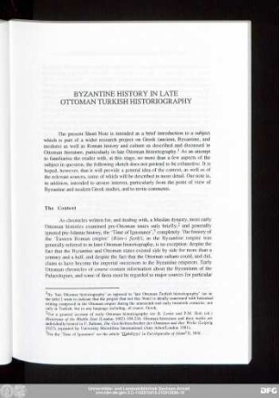 Byzantine History In Late Ottoman Turkish Historiography