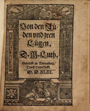 Von den Jüden und ihren lügen