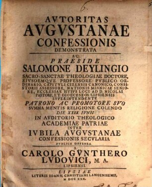 Autoritas Augustanae confessionis demonstrata